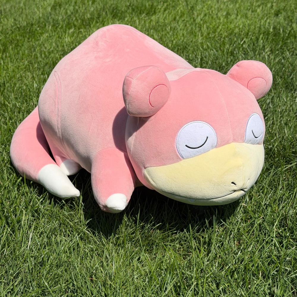 New Pokemon Slowpoke Plush Jazwares Pink Sleeping Stuffed Animal Toy PKW3674 NWT